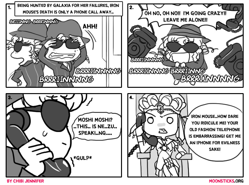 MoonSticks Sailor Moon Comic #7 - Moshi Moshi? Sailor Iron Mouse's Pinch featuring Sailor Iron Mouse and Sailor Galaxia of Shadow Galactica