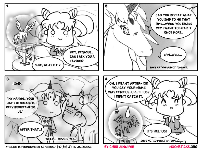 MoonSticks #30 Chibiusa's Confession featuring Sailor Chibi Moon/Chibiusa and Pegasus/Helios 