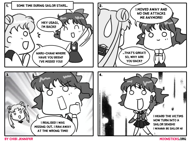 MoonSticks #54 Where's Naru-chan? Part II featuring Usagi Tsukino/Sailor Moon and Naru Osaka/Sailor N