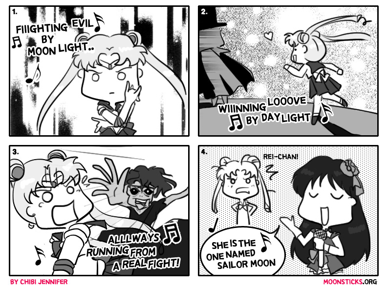 MoonSticks #58 Fighting Evil By Moonlight, Winning Love by Daylight featuring Sailor Moon/Tsukino Usagi, Tuxedo Kamen/Chiba Mamoru and Sailor Mars/Hino Rei