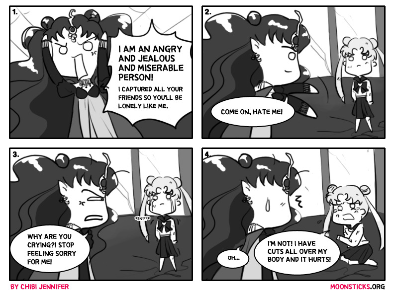 MoonSticks #63 Poor Lonely Queen Nehellenia featuring Queen Nehellenia and Usagi Tsukino/Sailor Moon