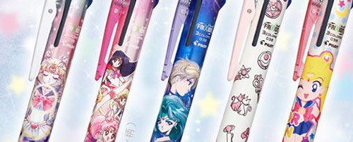 Sailor Moon Frixion 3 Color Ball Point Pens
