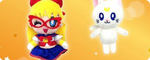 Sailor V and Artemis Keychain plushies (Mascots)