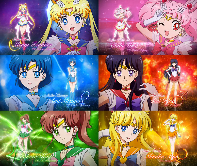 Sailor Moon Eternal Inner Senshi Character Designs