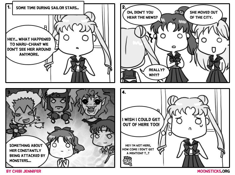 MoonSticks Sailor Moon Comic/Doujinshi #18 - Where's Naru-Chan? featuring Naru Osaka, Sailor Moon/Usagi Tsukino, Sailor Jupiter/Makoto Kino, Sailor Venus/Minako Aino and Gurio Umino