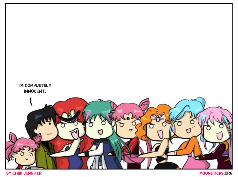 MoonSticks Sailor Moon Comic/Doujin #71 Mamoru Belongs to Me! Part II featuring Chiba Mamoru, Fiore, Black Lady, Mimete, FishEye and En