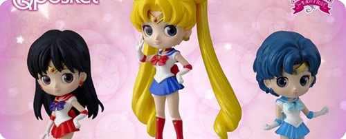 Sailor Moon, Mars and Mercury Q Posket Figures
