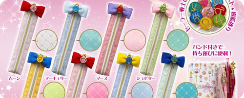 Sailor Moon Pencil Cases with Ribbon Zippers