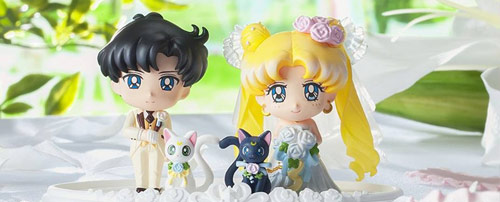 Sailor Moon Wedding Usagi and Mamoru Petit Chara Set
